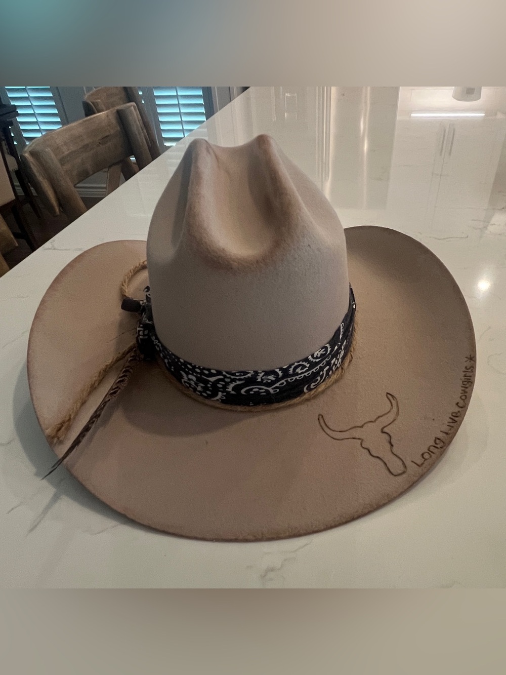 Custom made RevRan cowboy hat. Long live Cowgirls!